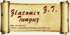 Zlatomir Tunguz vizit kartica